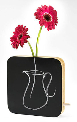 Schiefertafel Vase - Vase mit Tafel